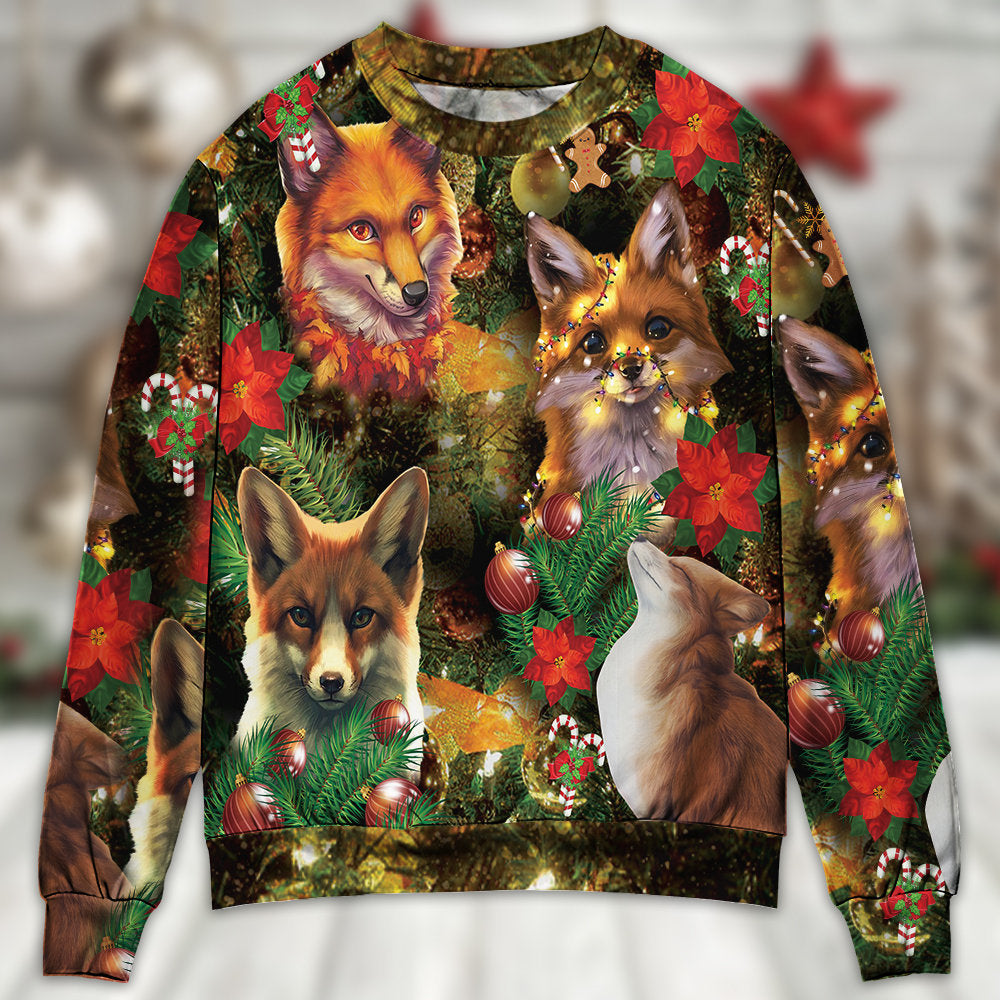 Christmas Foxmas Amazing Merry - Sweater - Ugly Christmas Sweaters - Owls Matrix LTD