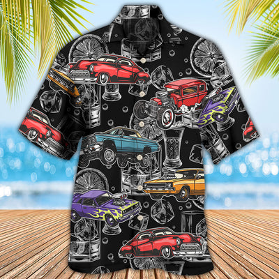 Car I Like Muscle Cars And Whiskey - Hawaiian Shirt - Owls Matrix LTD
