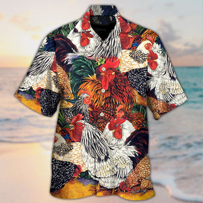 Chicken Farm Awesome Love Life - Hawaiian Shirt - Owls Matrix LTD