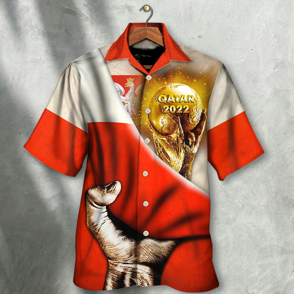 World Cup Qatar 2022 Poland Will Be The Champion Flag Vintage - Hawaiian Shirt - Owls Matrix LTD
