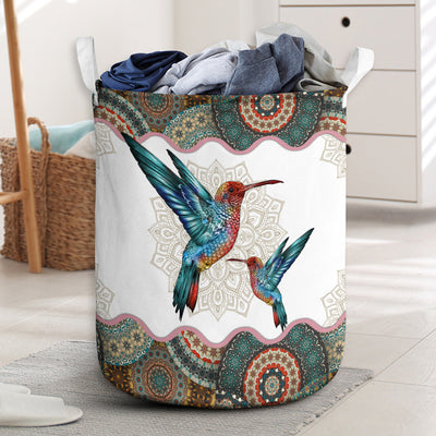 Hummingbird Mandala Style - Laundry Basket - Owls Matrix LTD