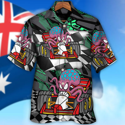 Octopus Racing Formula One Car Racing Australian Vibe - Hawaiian Shirt - Owls Matrix LTD