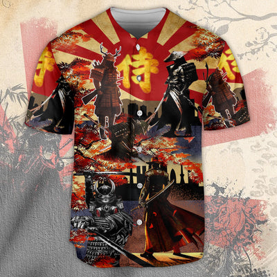 Samurai Don't Fear Of Death Fear The Unlived Life Samurai - Baseball Jersey - Owls Matrix LTD