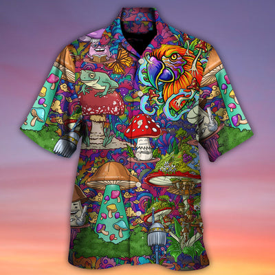 Hippie Mushroom Peace Lover - Hawaiian Shirt - Owls Matrix LTD