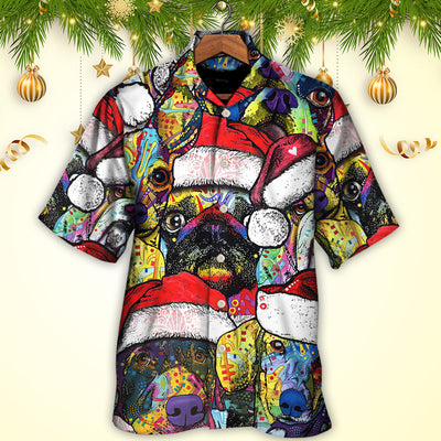 Christmas Dog Colorful Draw With Love - Hawaiian Shirt - Owls Matrix LTD