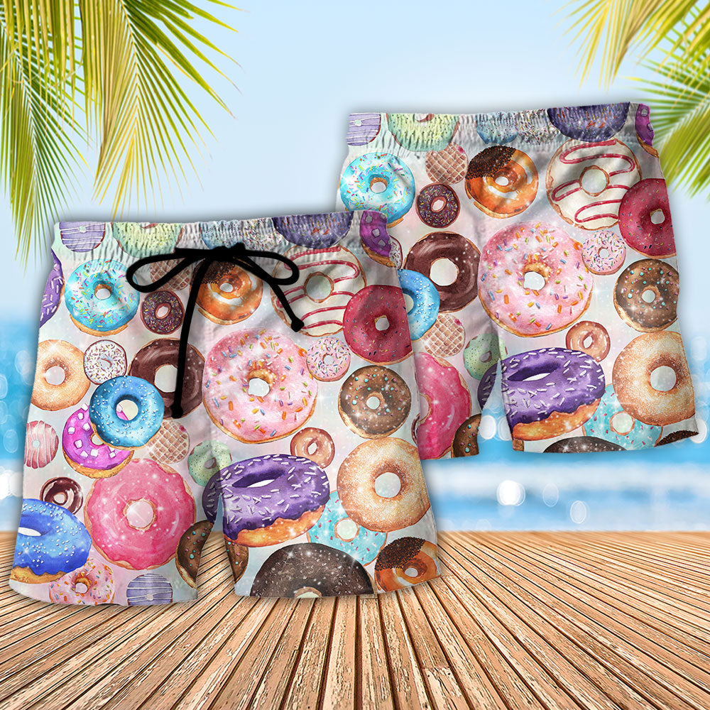 Food Donut Lovely Style - Beach Short - Owls Matrix LTD