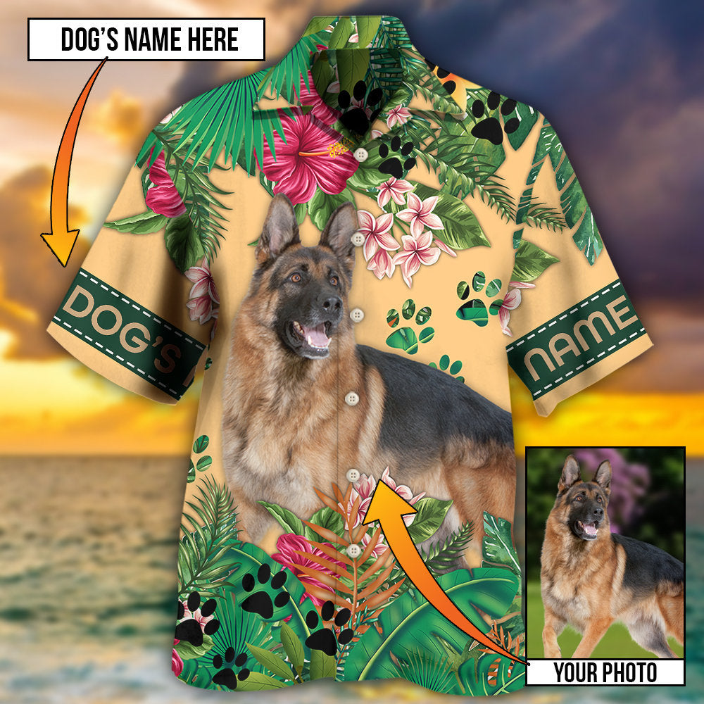 German Shepherd My Lovely Dog Custom Photo Personalized - Hawaiian Shirt - Owls Matrix LTD