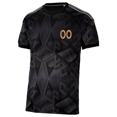 Custom Stripe Lines Black Geometric Pattern - Soccer Uniform Jersey