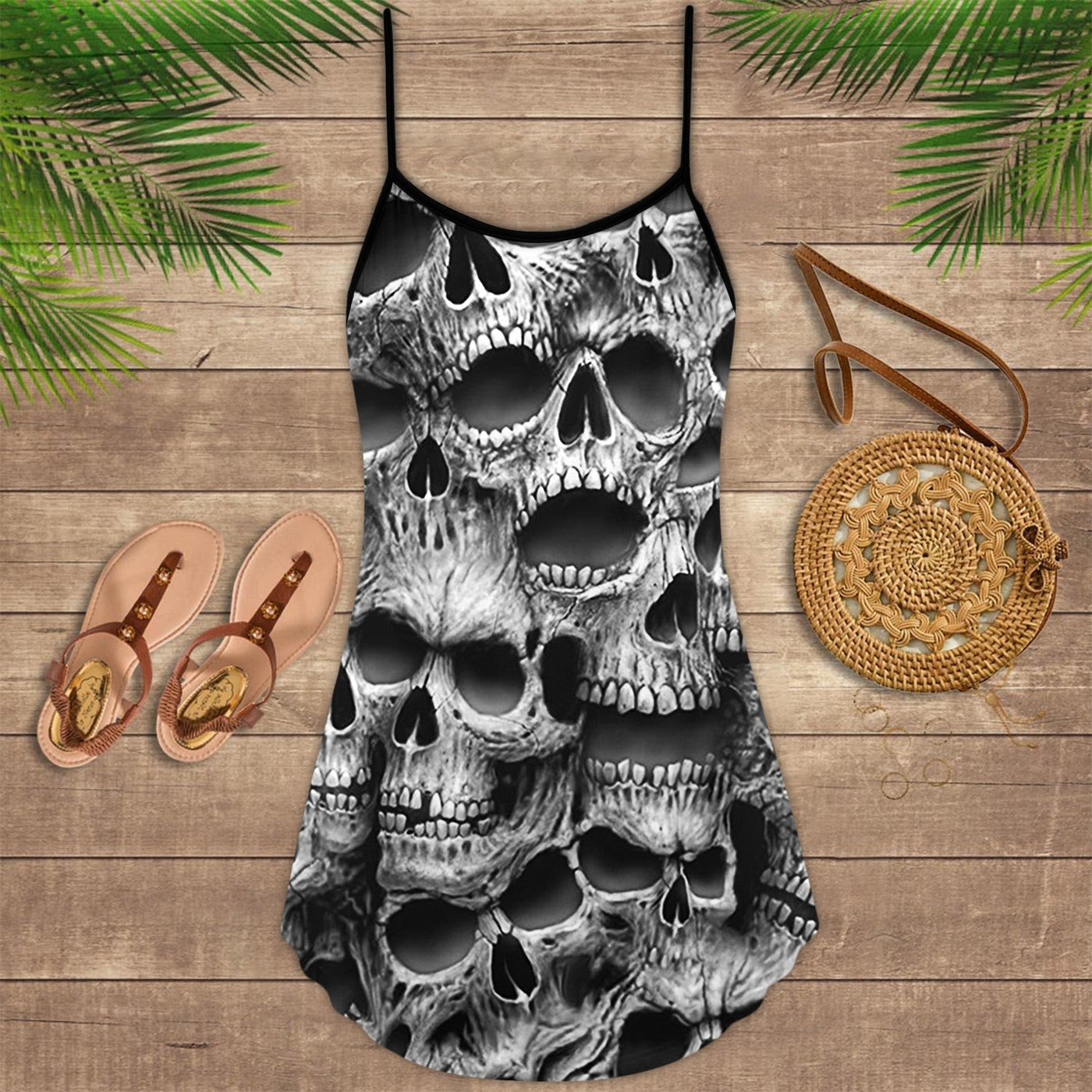 Skull No Fear No Pain - Summer Dress - Owls Matrix LTD