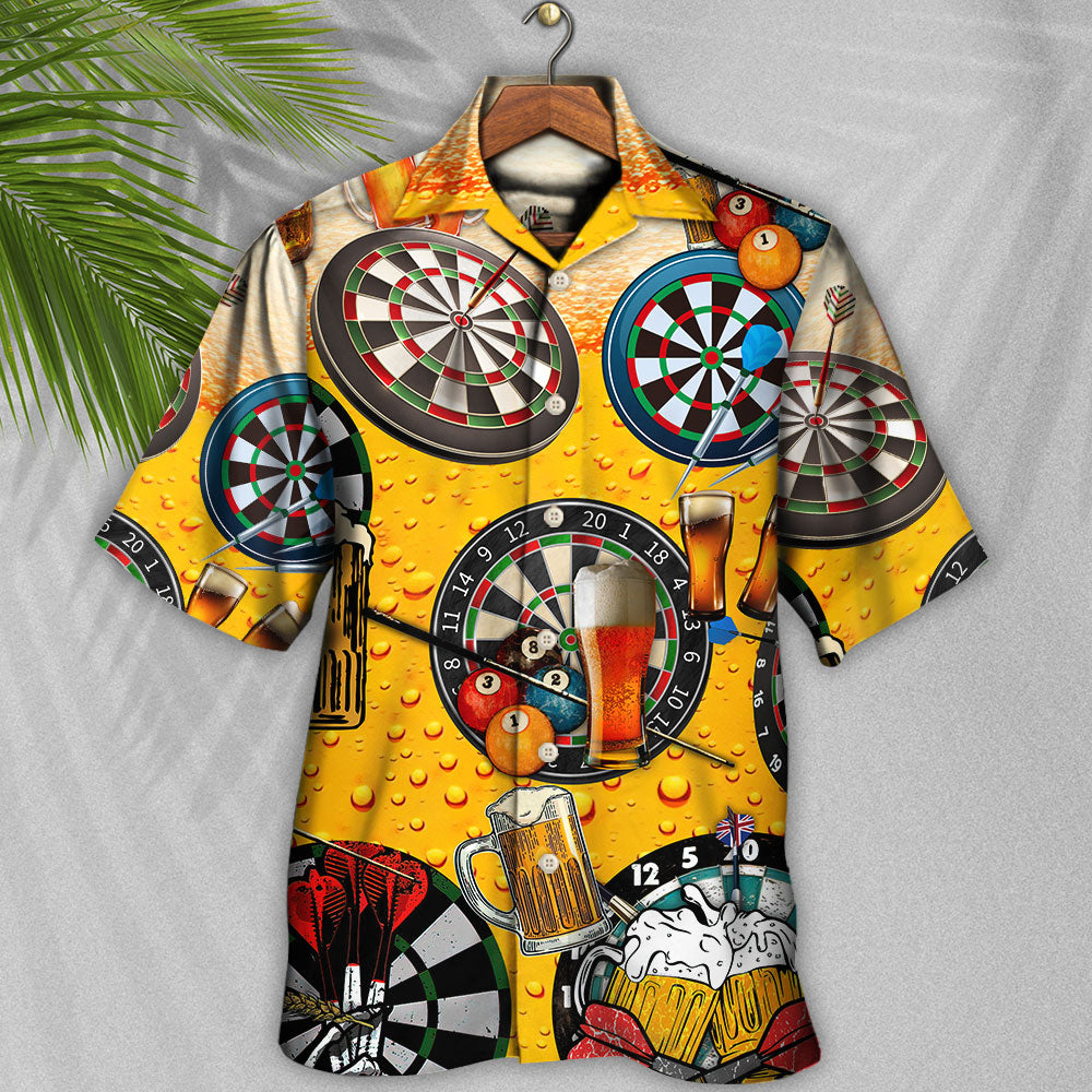 Dart And Beer Love Life Style - Hawaiian Shirt - Owls Matrix LTD