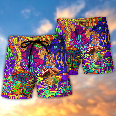 Hippie Colorful Love Life - Beach Short - Owls Matrix LTD