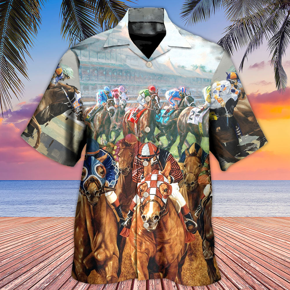 Horse Racing You Have The Best Seat - Hawaiian Shirt - Owls Matrix LTD