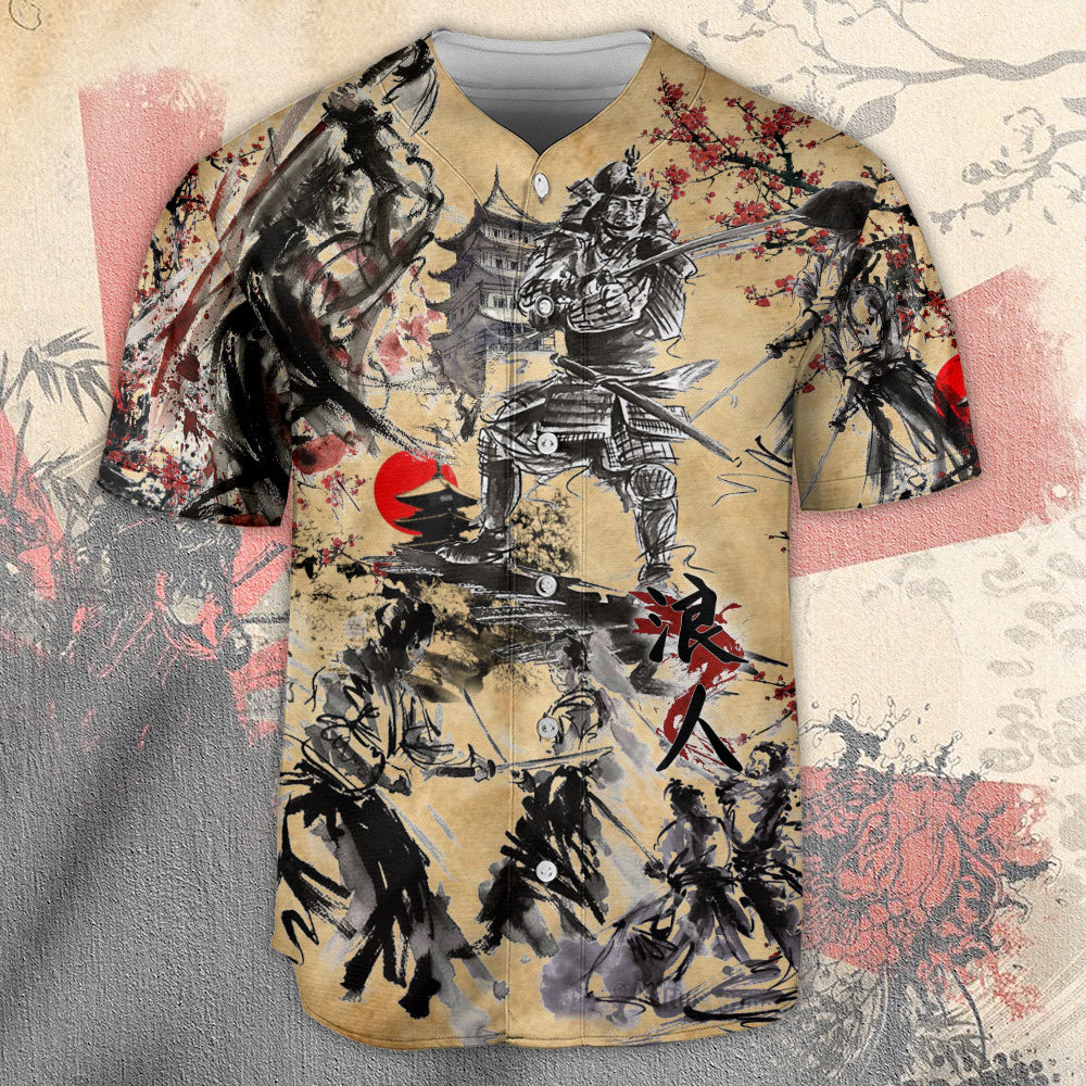 Samurai The Way Of The Samurai Is Found In Death - Baseball Jersey - Owls Matrix LTD