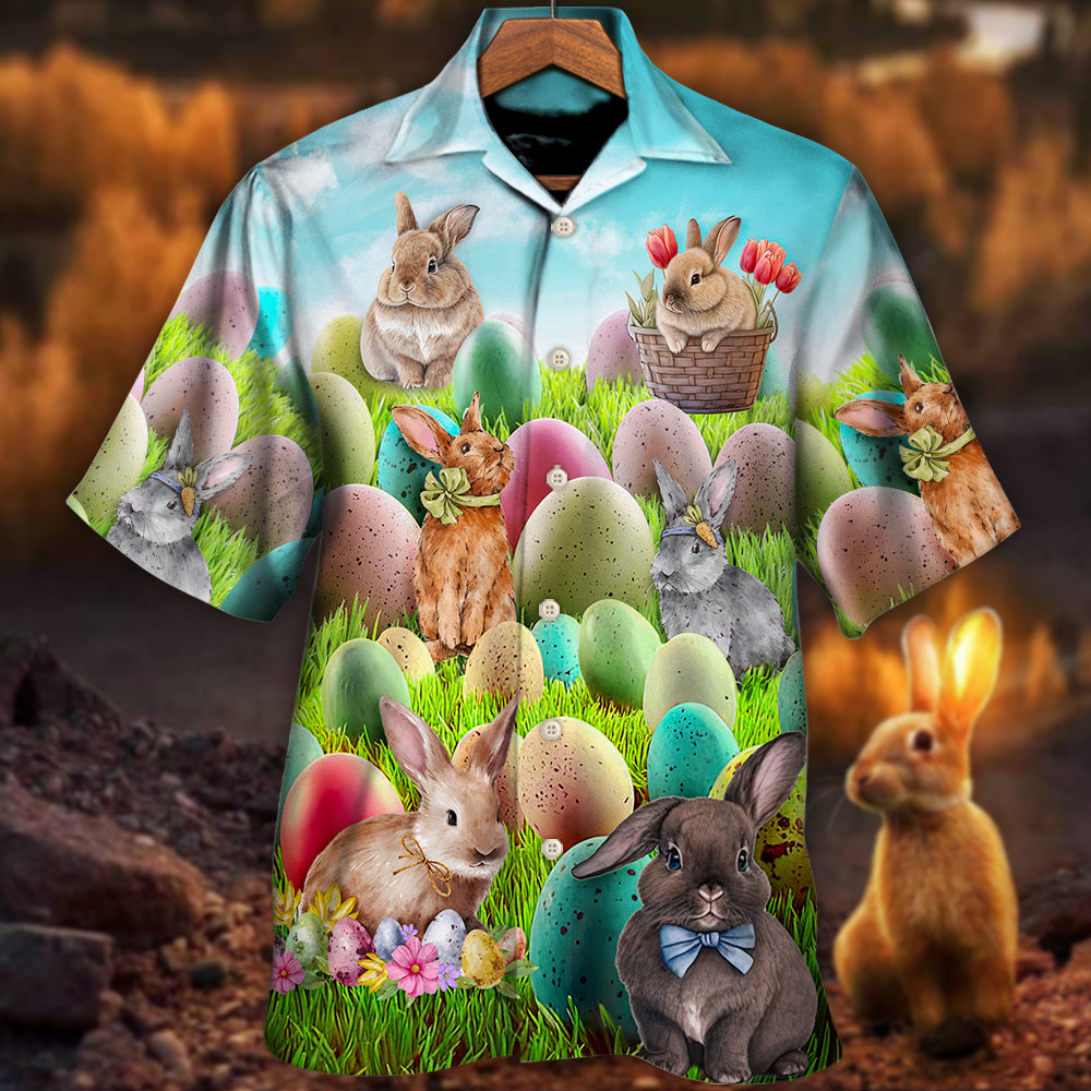 Easter This Is My Easter Shirt Rabbit Funny Happy Easter - Hawaiian Shirt - Owls Matrix LTD