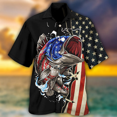 Fishing Independence Day - Hawaiian Shirt - Owls Matrix LTD