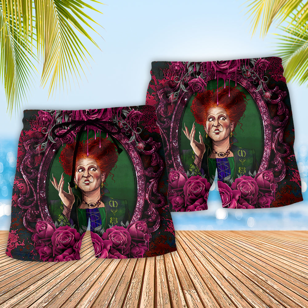 Halloween - Horror Scary Sister Witches Winifred - Beach Short - Owls Matrix LTD