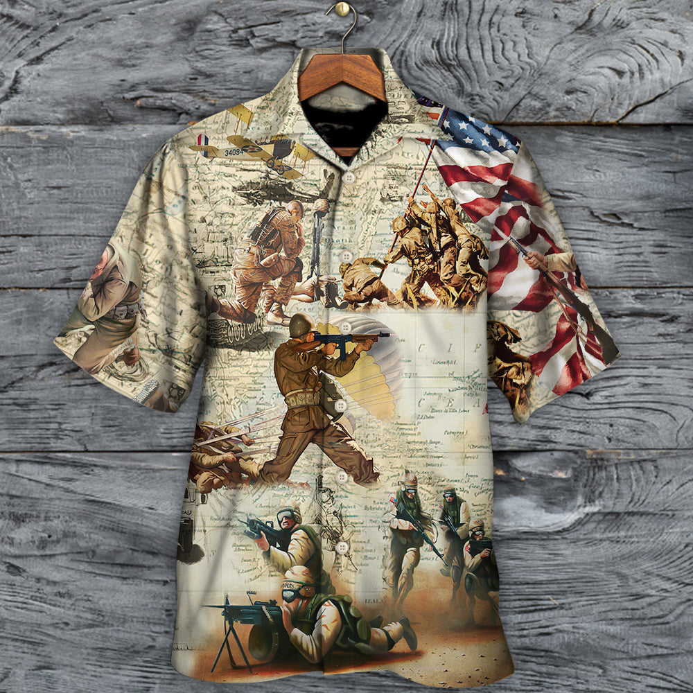 Veteran Memory Soldier's Prayer - Hawaiian Shirt - Owls Matrix LTD