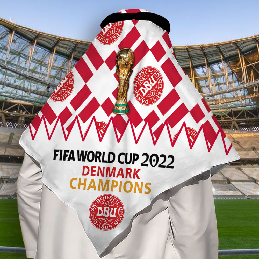 World Cup 2022 Denmark Champions - Keffiyeh - Owls Matrix LTD