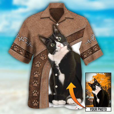Black Cat Is My Best Friend Custom Photo - Hawaiian Shirt - Owls Matrix LTD
