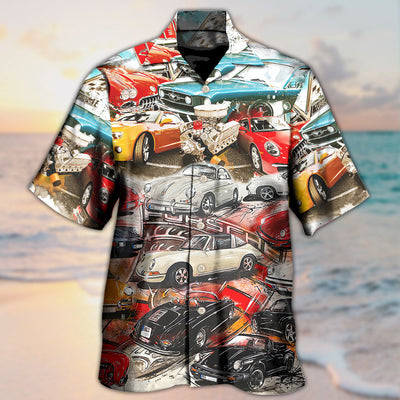 Car Retro Packed Vintage Style - Hawaiian Shirt - Owls Matrix LTD