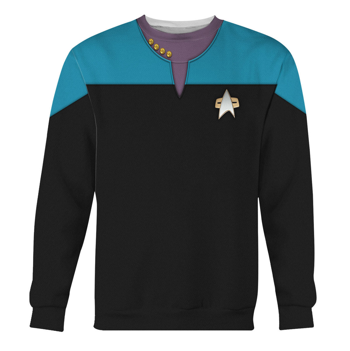 Star Trek Voyager Blue Costume Cool - Sweater - Ugly Christmas Sweater