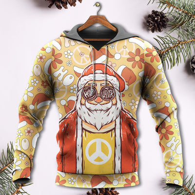Christmas Santa Cutie Hippie Groovy - Hoodie - Owls Matrix LTD
