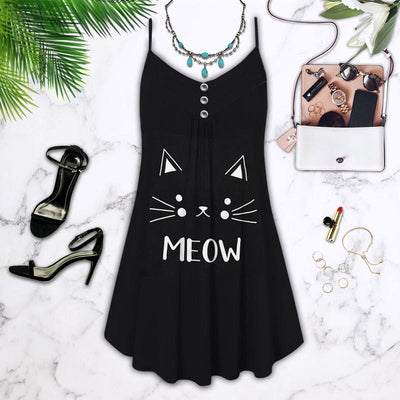 Cat Love Summer Vibes So Cute - Summer Dress - Owls Matrix LTD