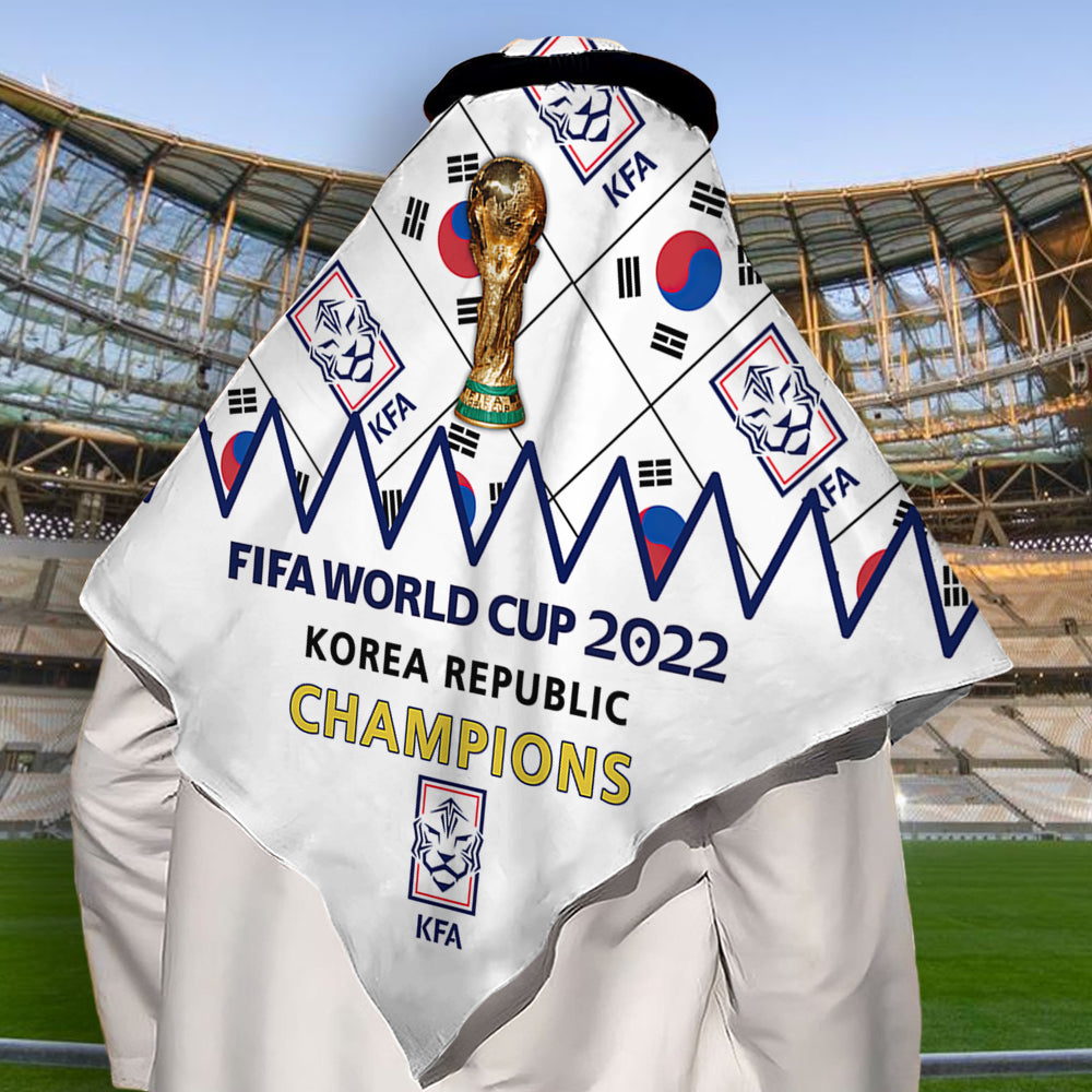 World Cup 2022 Korea Republic Champions - Keffiyeh - Owls Matrix LTD