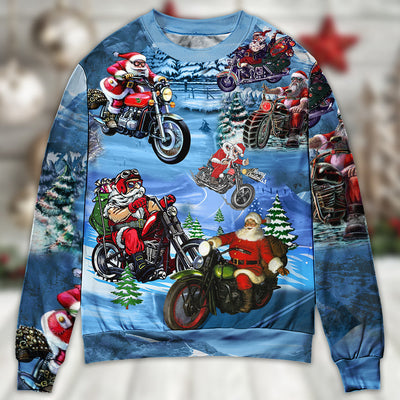 Christmas Driving With Santa Claus - Sweater - Ugly Christmas Sweaters - Owls Matrix LTD