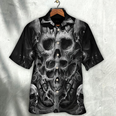Skull Dark Inner Demons - Hawaiian Shirt - Owls Matrix LTD