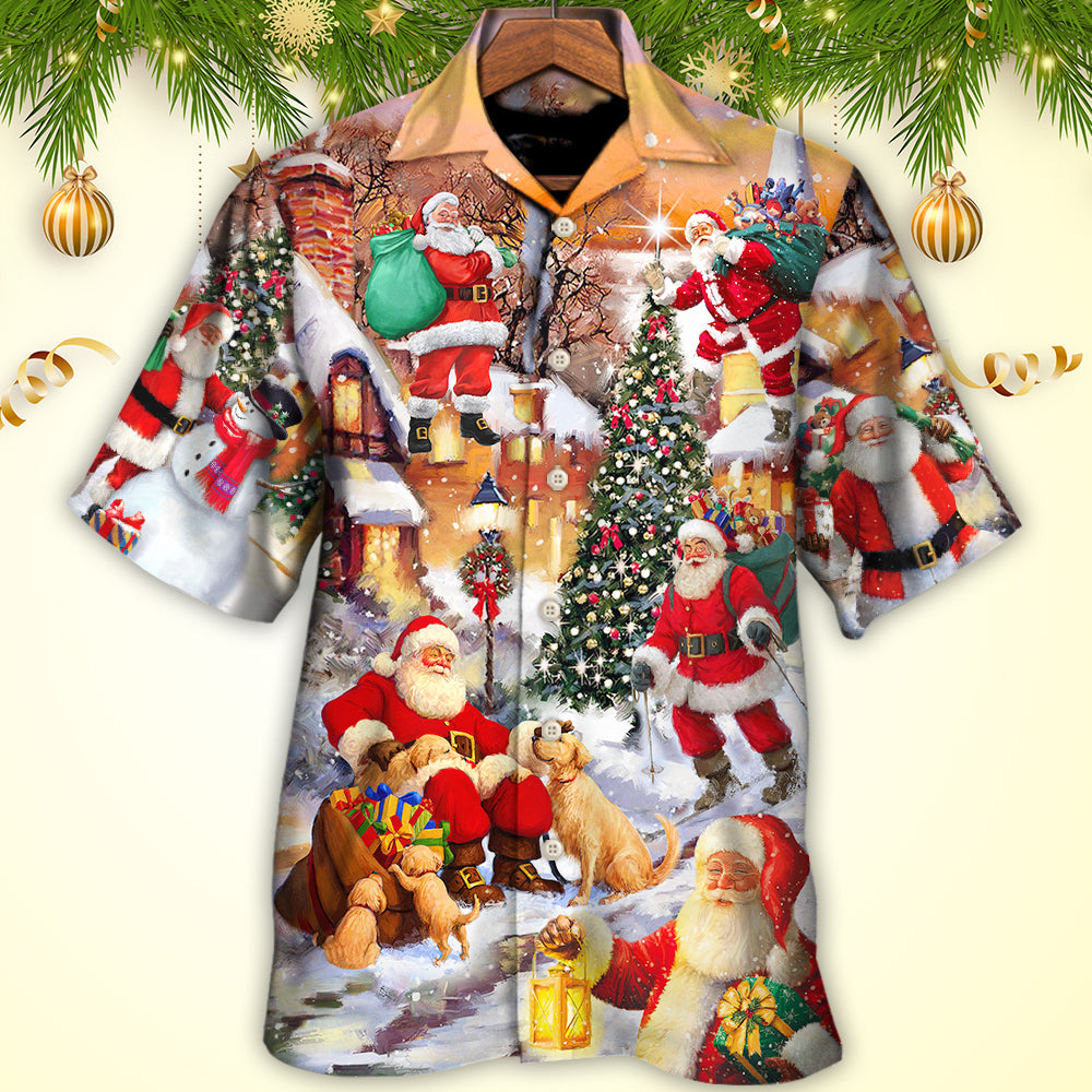 Christmas Santa Claus Story In The Town Gift For Xmas - Hawaiian Shirt - Owls Matrix LTD