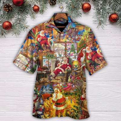 Christmas Santa Happy Holiday Season Of Joy - Hawaiian Shirt - Owls Matrix LTD