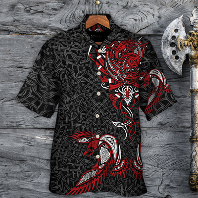 Viking War Raven Life Style - Hawaiian Shirt - Owls Matrix LTD