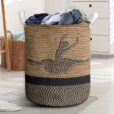 Ballet Dance Rope Wallpaper - Laundry Basket - Owls Matrix LTD