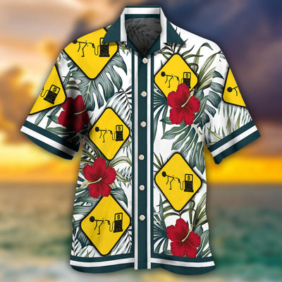 Gas Pump Get Screwed Funny Tropical - Hawaiian Shirt - Owls Matrix LTD