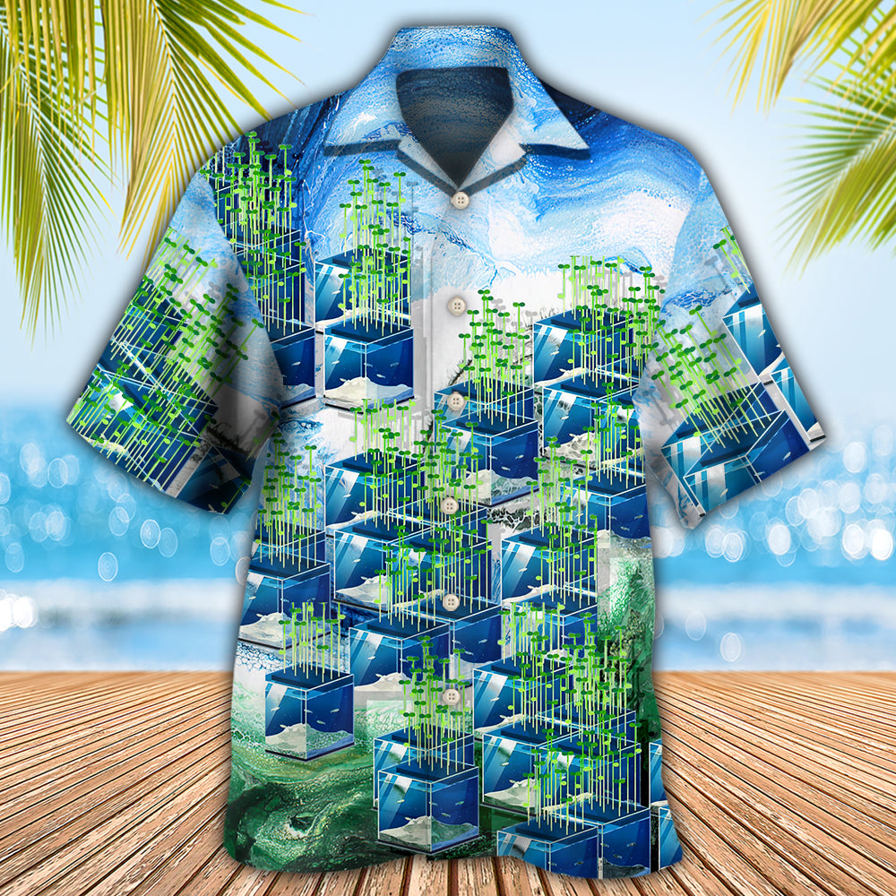 Farm Aquaponics - The Future Farm - Hawaiian Shirt - Owls Matrix LTD