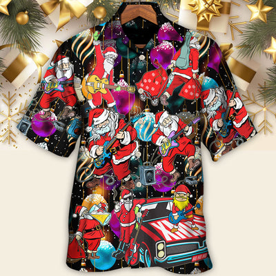 Christmas Guitar Music And Santa Merry Very Xmas - Hawaiian Shirt - Owls Matrix LTD