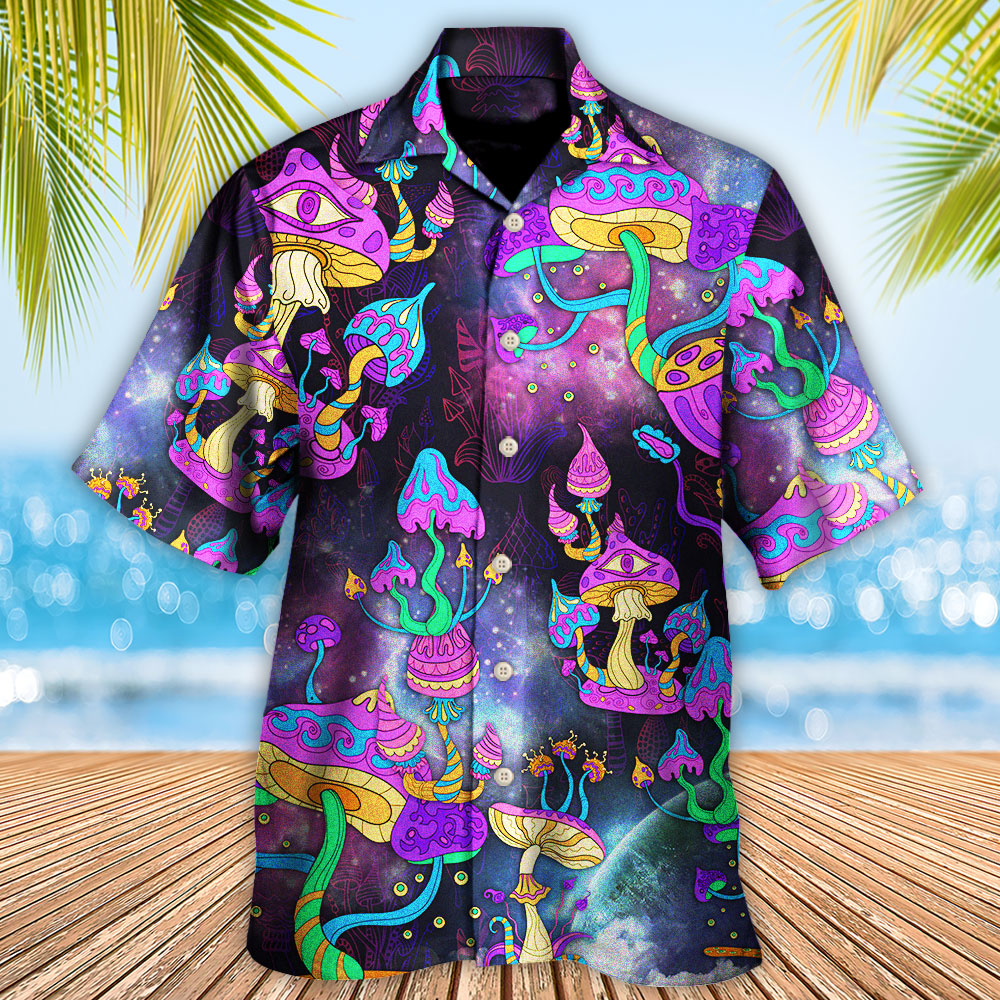 Hippie Mushroom Hippie Life Lover - Hawaiian Shirt - Owls Matrix LTD