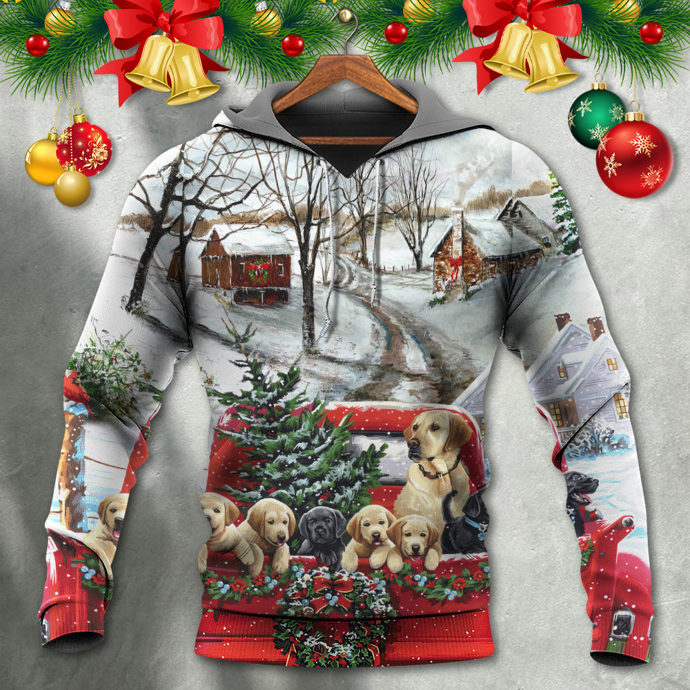 Christmas Dog Come Home In Truck - Hoodie - Owls Matrix LTD