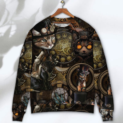 Cat Steampunk Art It's All About Magic - Sweater - Ugly Christmas Sweaters - Owls Matrix LTD