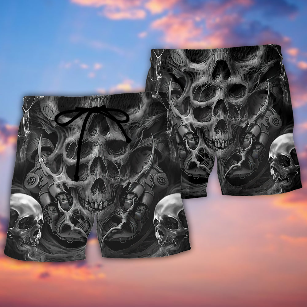 Skull Dark Inner Demons - Beach Short - Owls Matrix LTD
