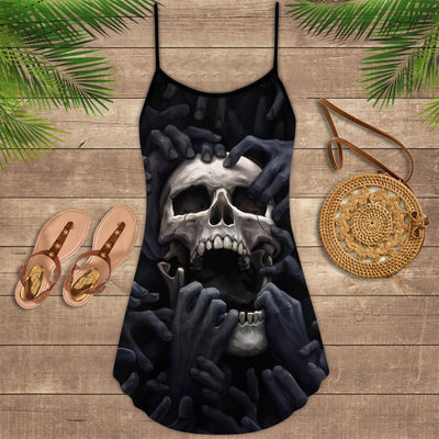 Skull Love Darkness Style - Summer Dress - Owls Matrix LTD