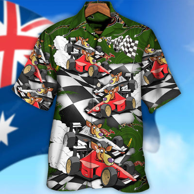Kangraroo Racing Formula One Car Racing Australian Vibe - Hawaiian Shirt - Owls Matrix LTD