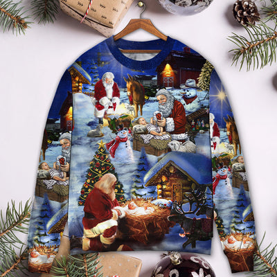 Christmas Jesus Is The Best Gift Ever - Sweater - Ugly Christmas Sweaters - Owls Matrix LTD