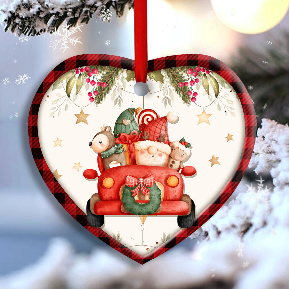 Christmas Merry Christmas Magic Of Christmas - Heart Ornament - Owls Matrix LTD