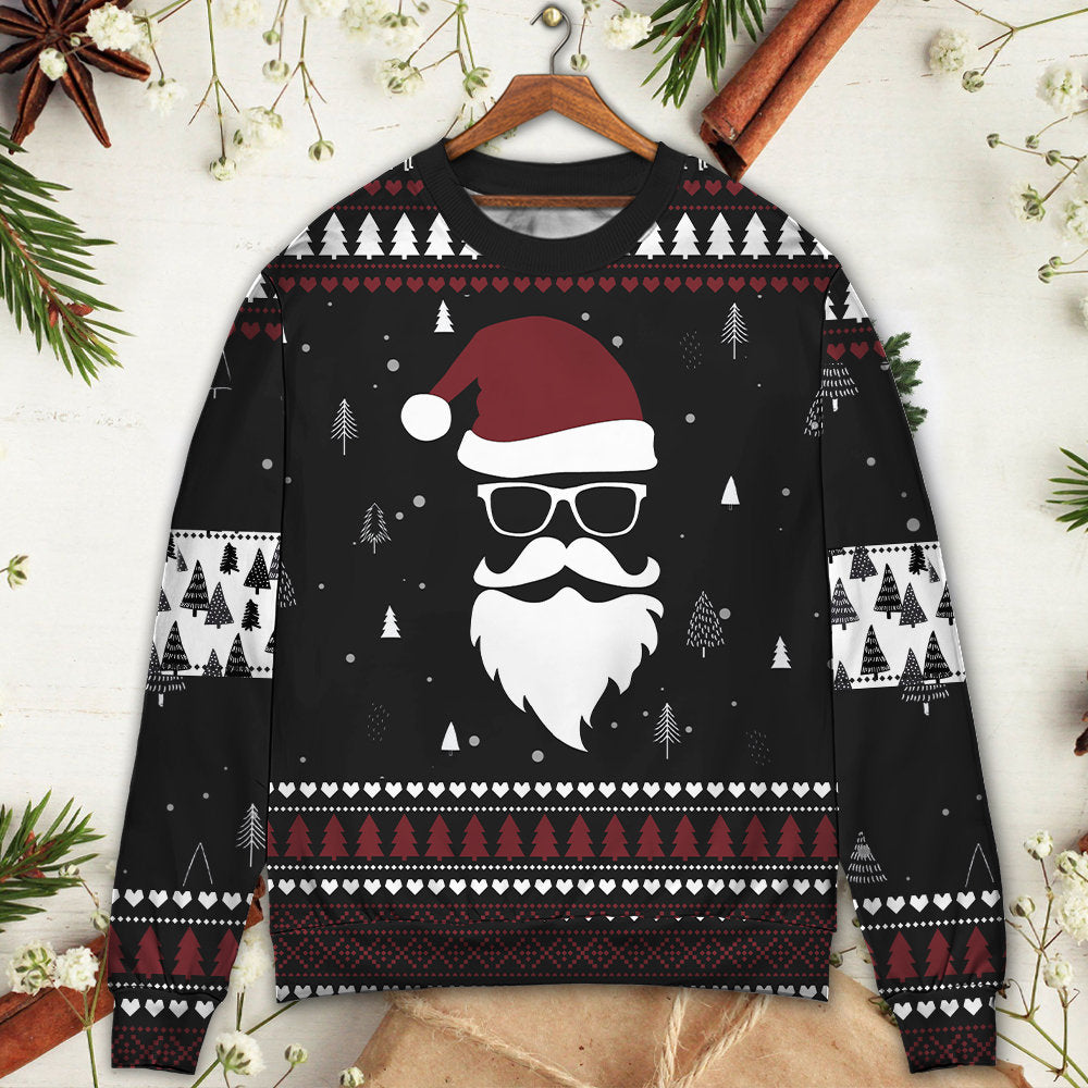 Christmas Santa Up On The Rooftop Click Click Click Santa Claus - Sweater - Ugly Christmas Sweaters - Owls Matrix LTD