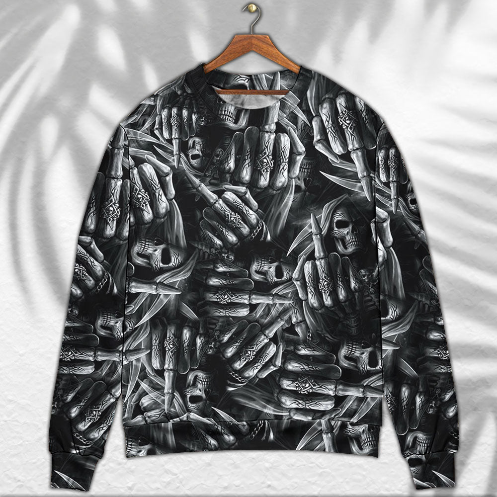 Skull Life Is The Whisper Of The Death - Sweater - Ugly Christmas Sweaters - Owls Matrix LTD