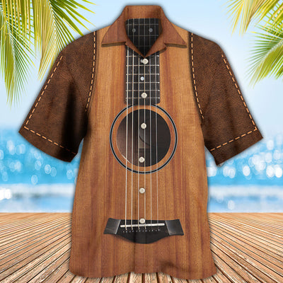 Guitar Vintage Leather Music Lover - Hawaiian Shirt - Owls Matrix LTD