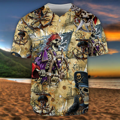Skull Pirate Amazing Pirate - Baseball Jersey - Owls Matrix LTD