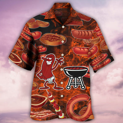 Food Sausage It's Not A Party - Hawaiian Shirt - Owls Matrix LTD